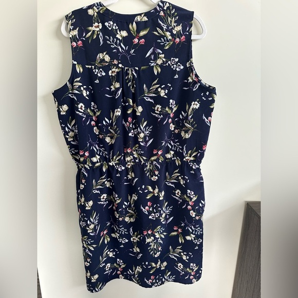 ❤️ Catherine Malandrino Navy Floral Midi Dress XL NWOT - Picture 6 of 6
